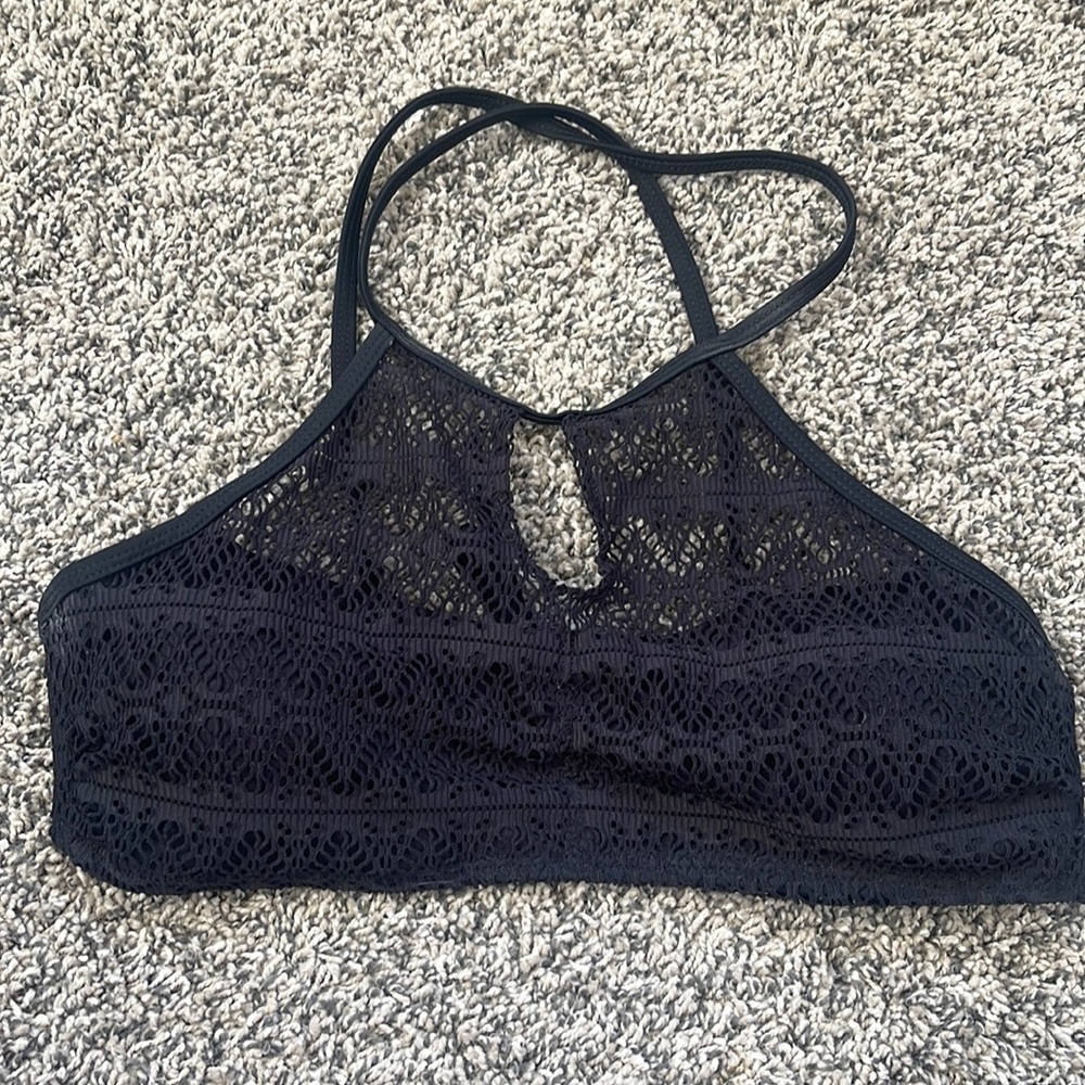 Black lace bikini top size medium 7-9 juniors